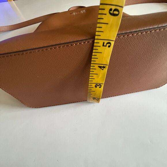 Michael Kors Cindy Large Backpack Womens Luggage Brown Saffiano Leather Bag - Picture 12 of 12